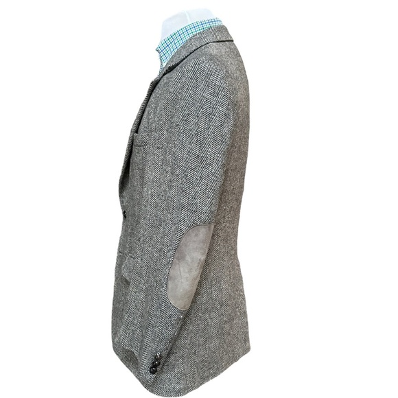 Stafford Mens Vintage Harris Tweed Two Button Sport Coat Blazer Herringbone 41R - Picture 4 of 16